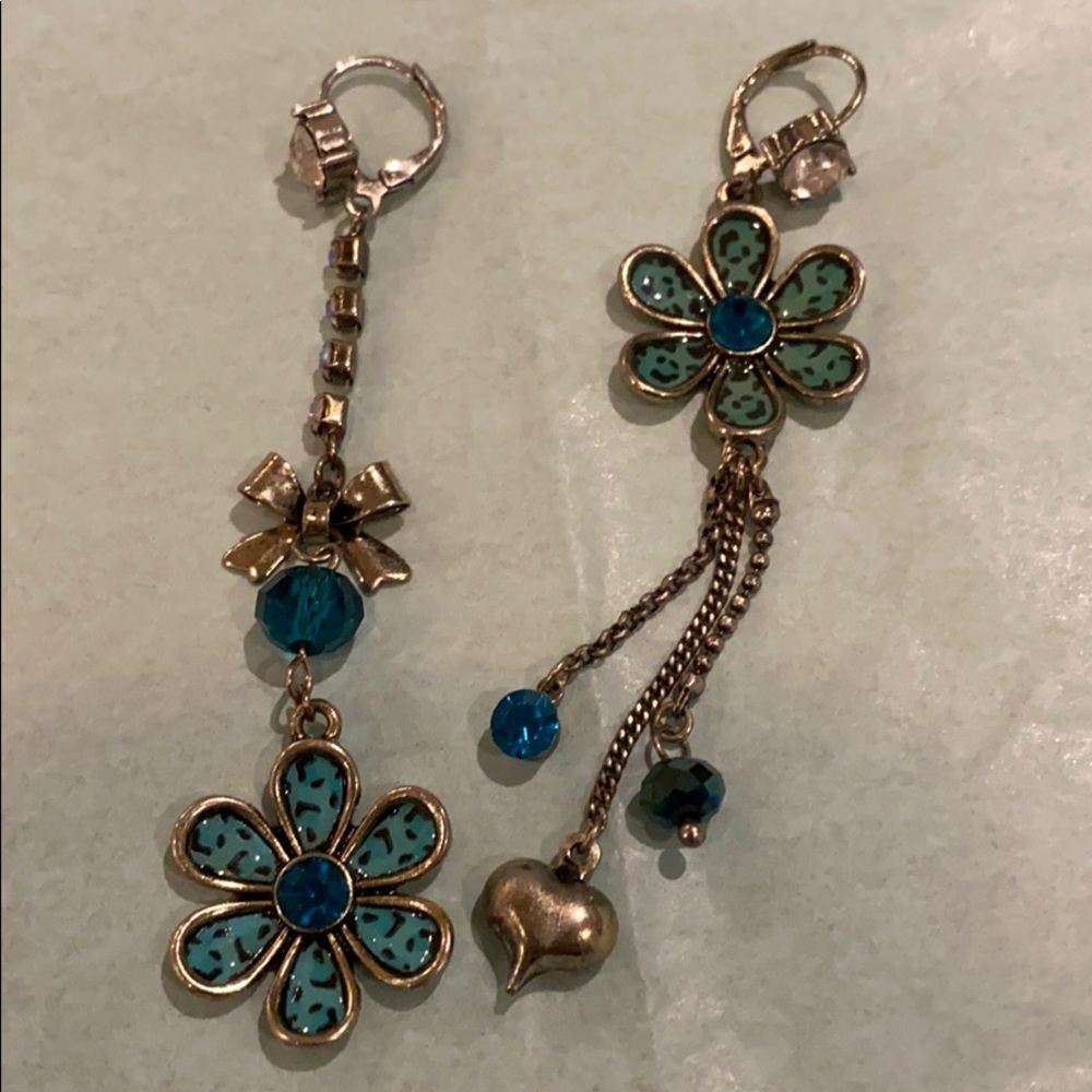 Tropical Floral Drop Earrings- Betsey Johnson